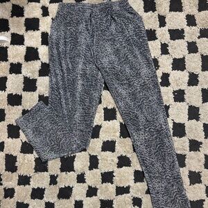 Jennifer Lopez Gray Leopard Print Joggers